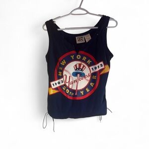 New York Yankees Navy Graphic Tank Top
